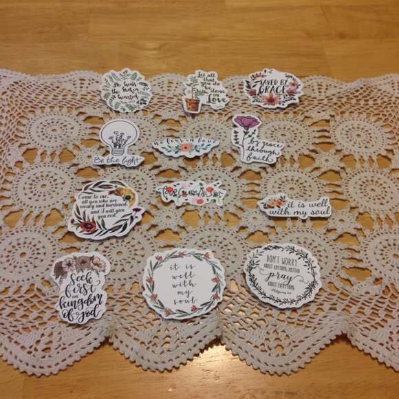 Bible Quotes and Christian Inspiration Stickers Bundle - Picture 1 of 6